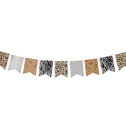 Hootyballoo Safari Party Animal Bunting Banner 2.5M Decoration Banner Partyware
