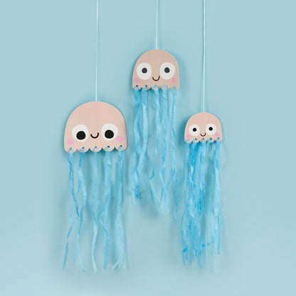 Hootyballoo 3 Pack Whale Of A Time Hanging Jellyfish Decoration Banner Partyware