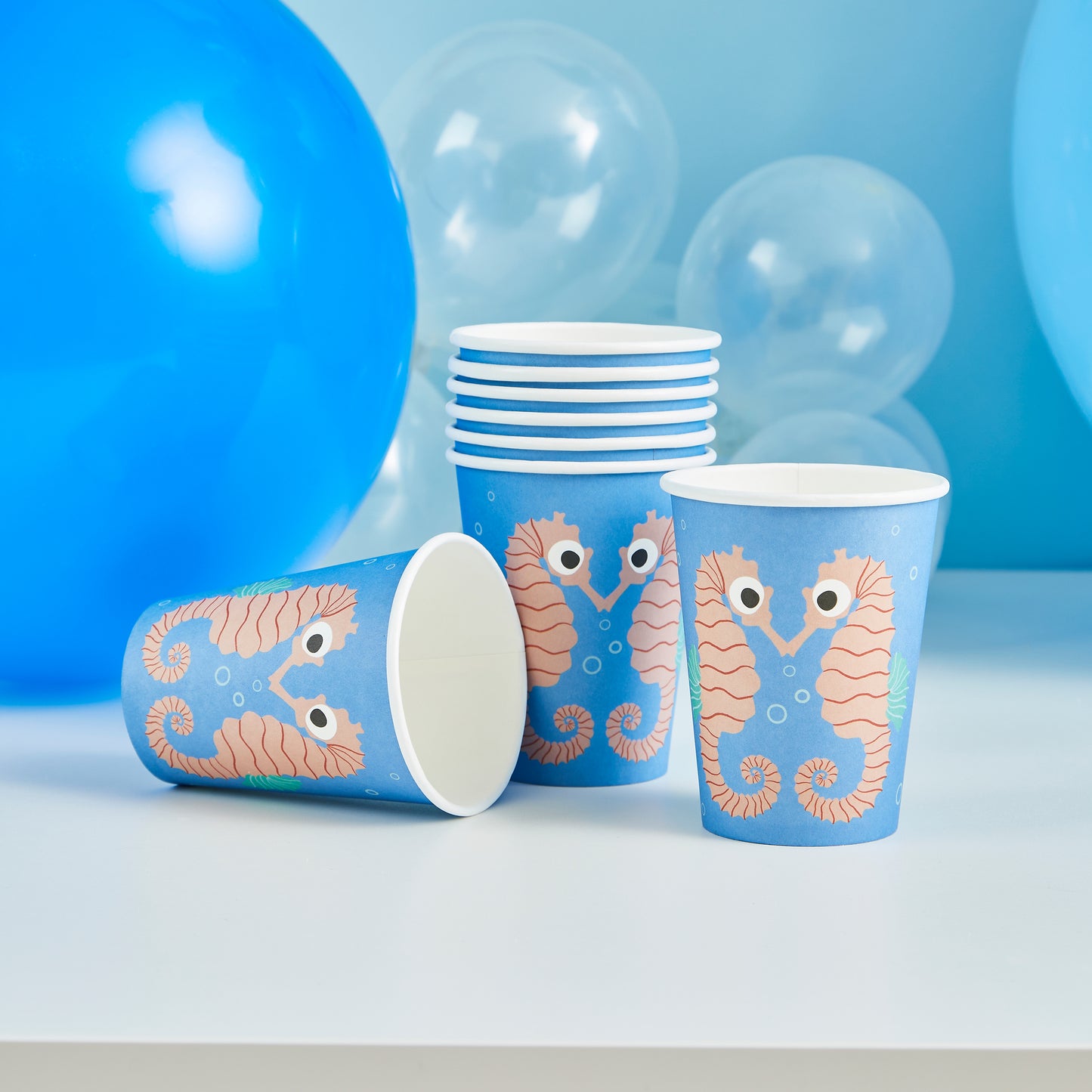 Hootyballoo 8 Pack Whale Of A Time Seahorse Paper Cups Party Tableware