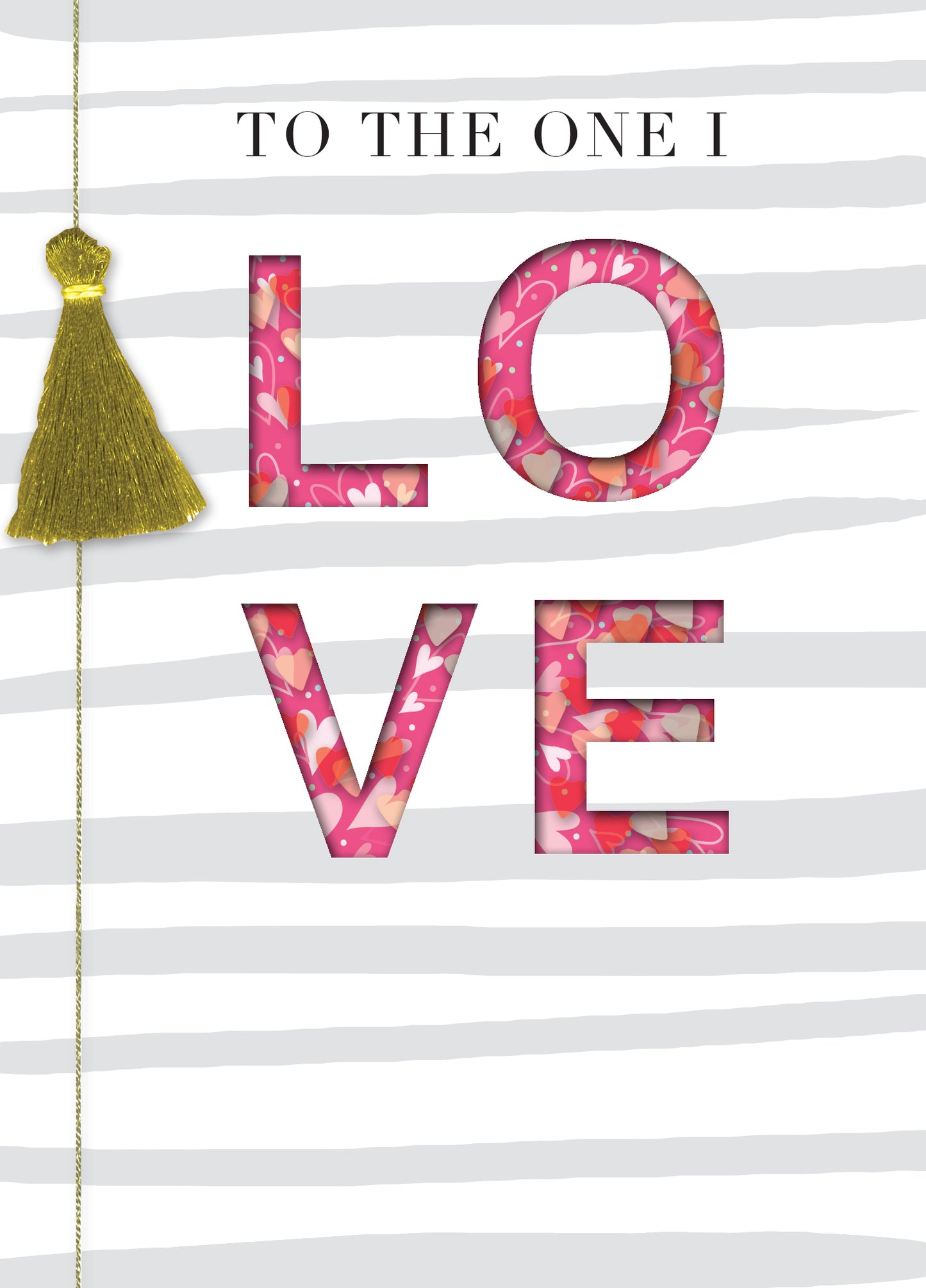 One I Love Love Is In Air! Valentines Day Hand-Finished Greeting Card