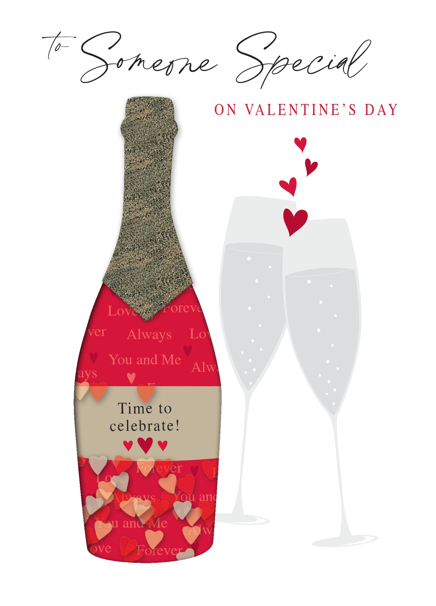Someone Special Champagne Shake & Celebrate! Valentine's Day Greeting Card