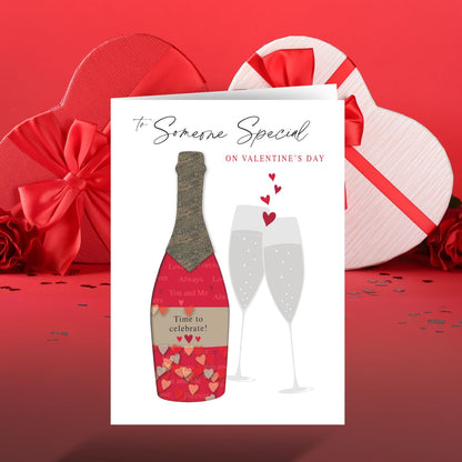 Someone Special Champagne Shake & Celebrate! Valentine's Day Greeting Card