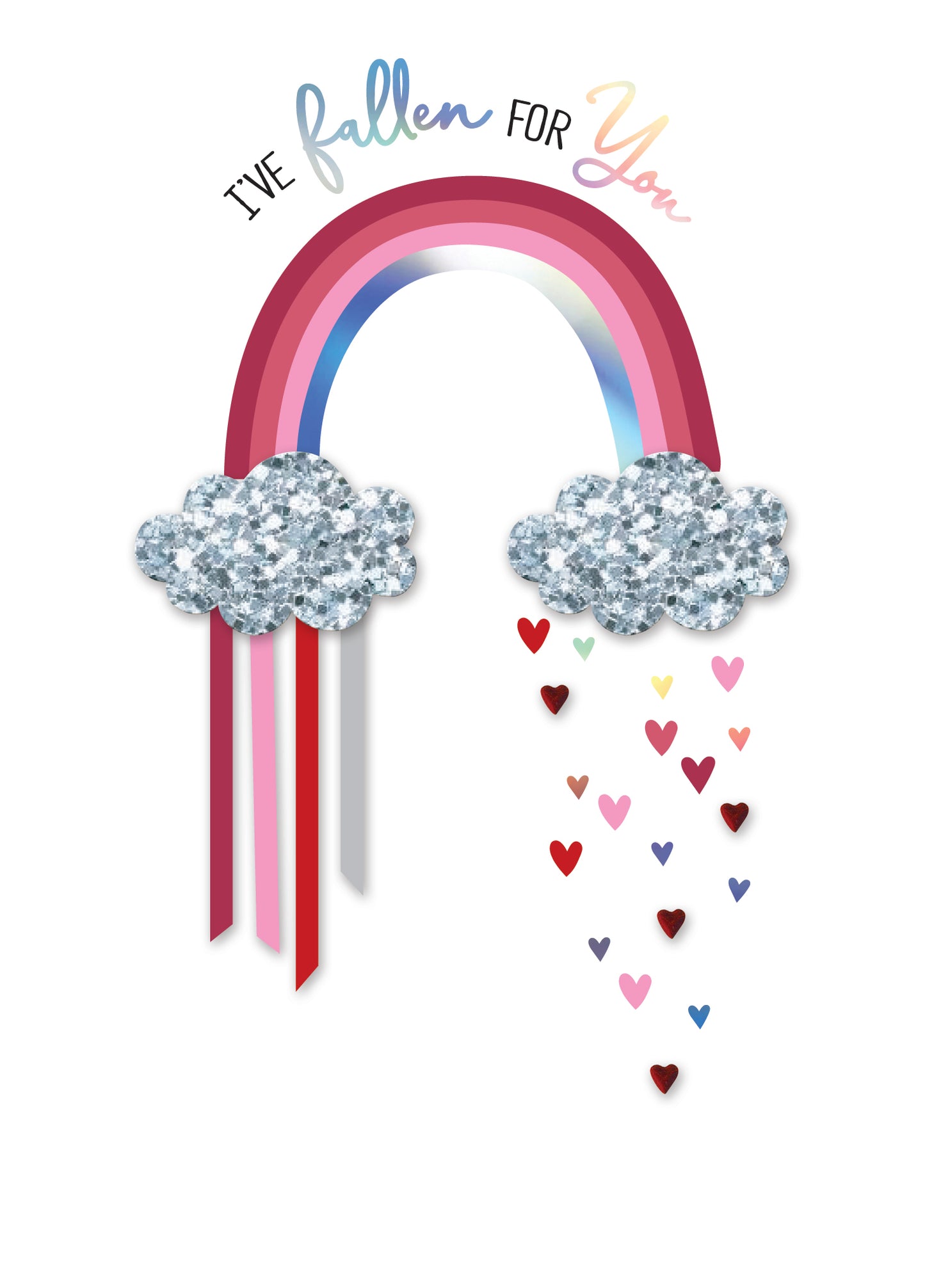 Fallen For You Love Is In Air Valentines Day Hand-Finished Greeting Card