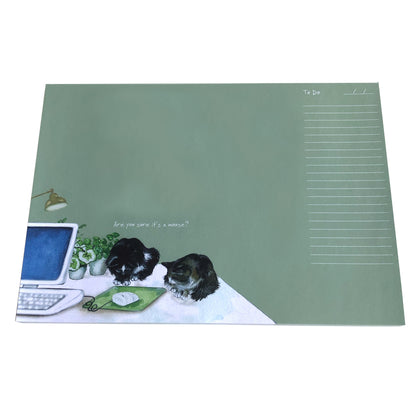 Desk Jotter Cats Are You Sure It's A Mouse? Little Dog Laughed