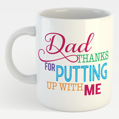 Thanks For Putting Up With Me Dad Mug In A Gift Box Father's Day Mug