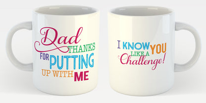 Thanks For Putting Up With Me Dad Mug In A Gift Box Father's Day Mug