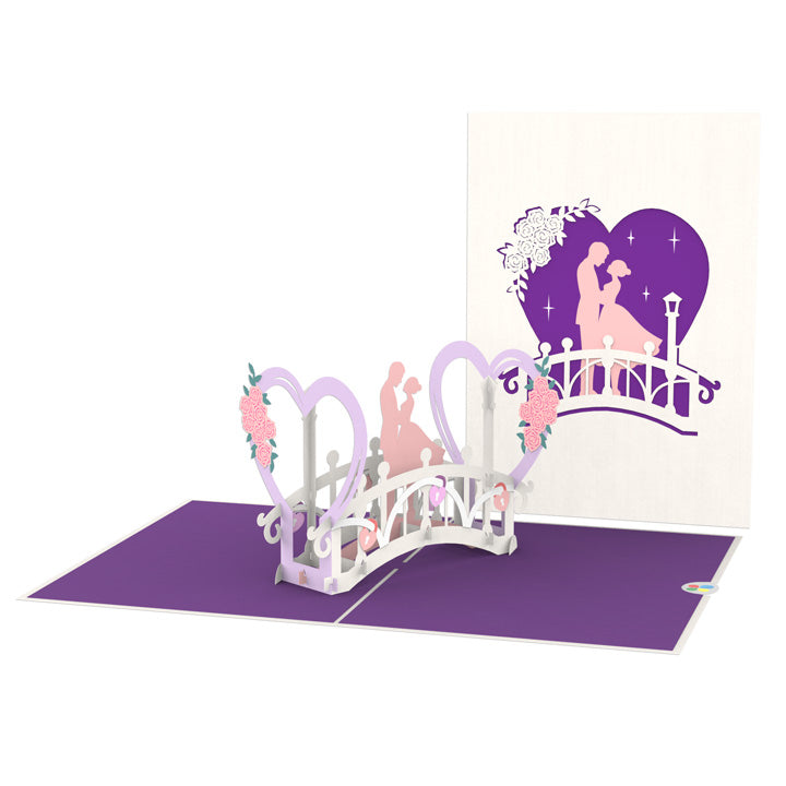 Love Lock Bridge Pop Up Greeting Card
