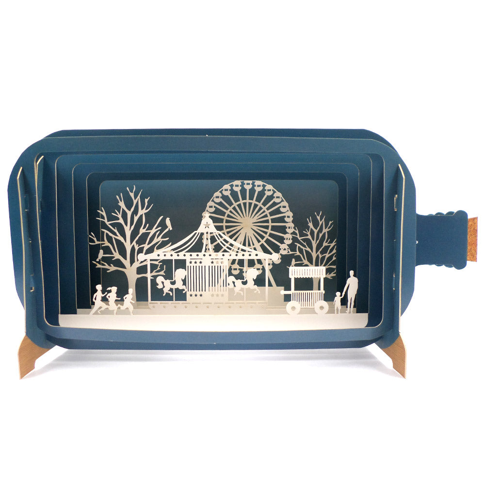 Message In A Bottle Carnival Pop Up Birthday Greeting Card