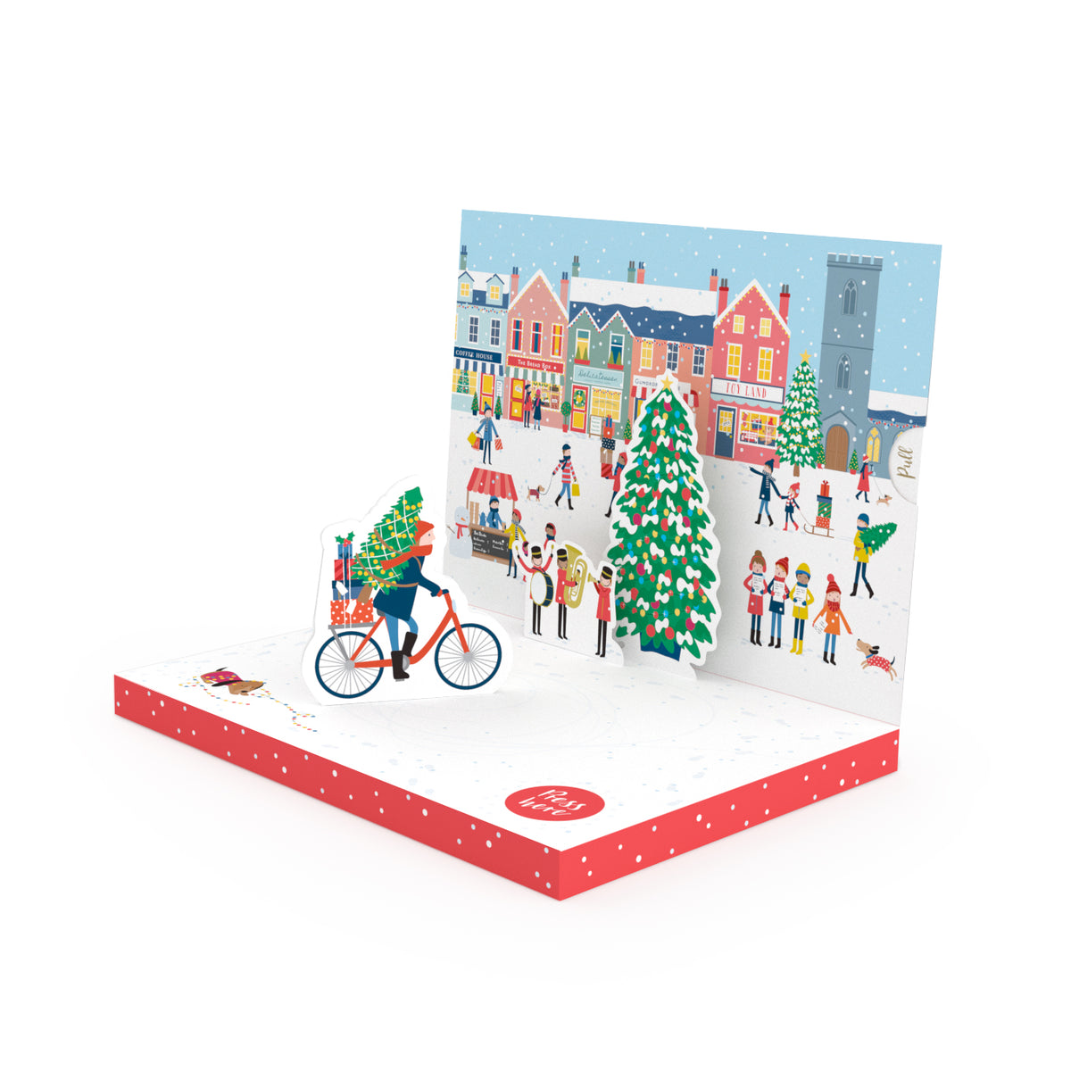 Christmas Town Music Box Card Novelty Dancing Musical Christmas Card
