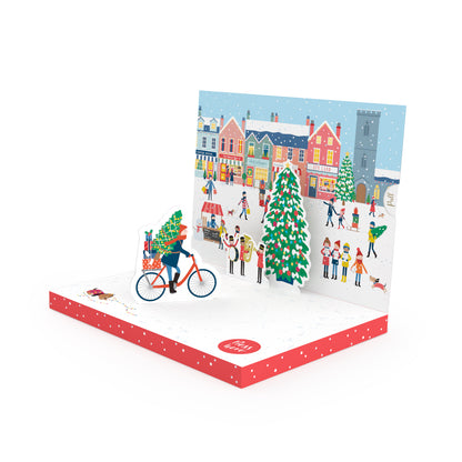 Christmas Town Music Box Card Novelty Dancing Musical Christmas Card
