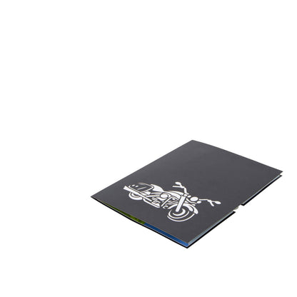 Motorbike Pop-Up Any Occasion Greeting Card Blank Inside