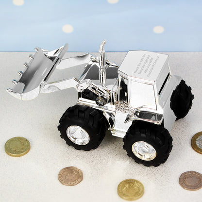 Personalised Digger Money Box - Personalise It!