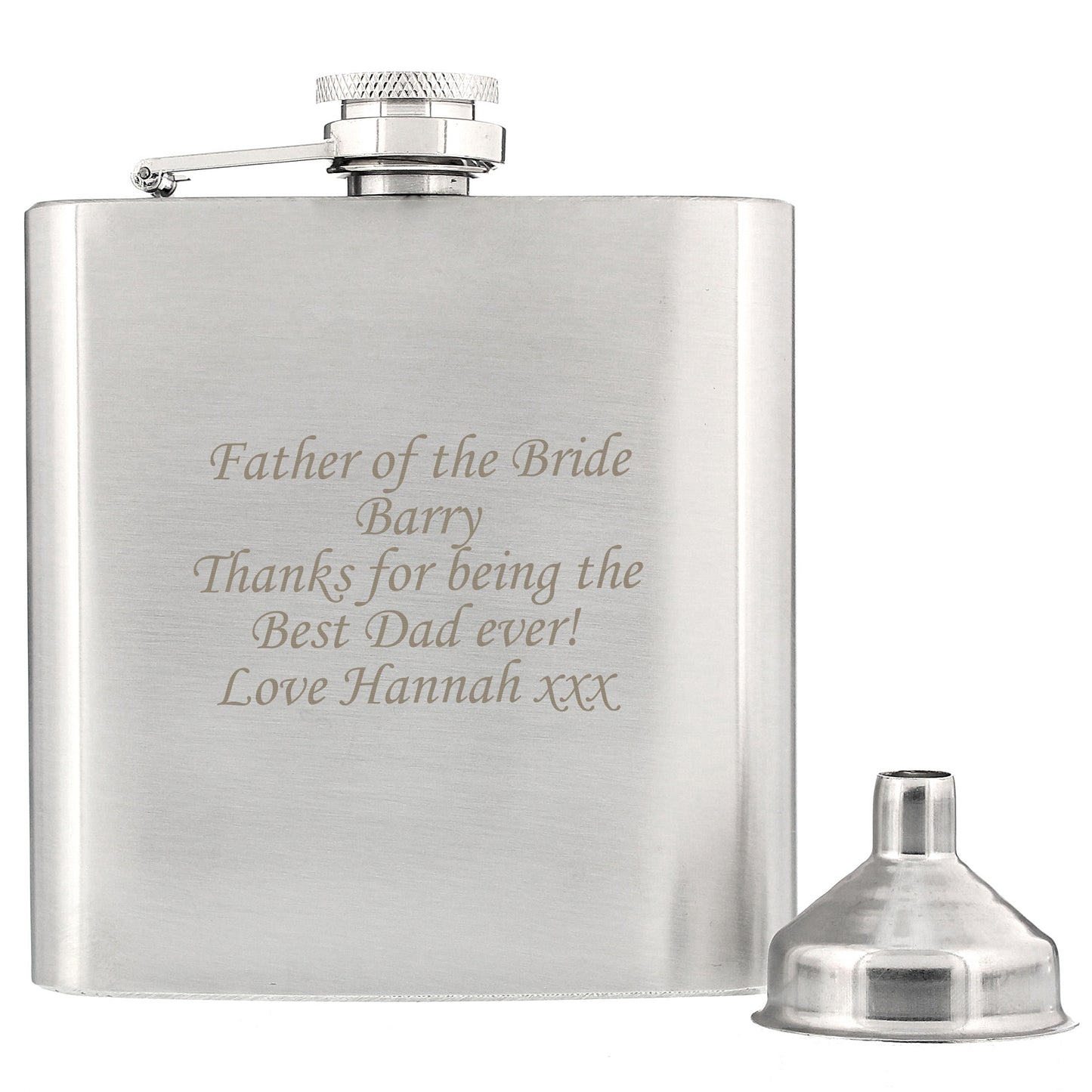 Personalised Boxed Stainless Steel Hip Flask - Personalise It!