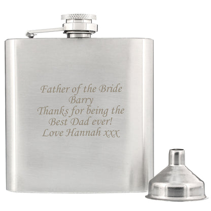 Personalised Boxed Stainless Steel Hip Flask - Personalise It!