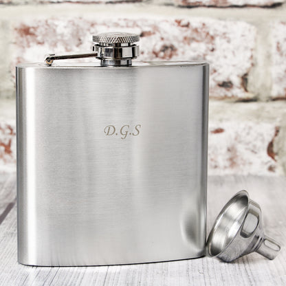 Personalised Boxed Stainless Steel Hip Flask - Personalise It!