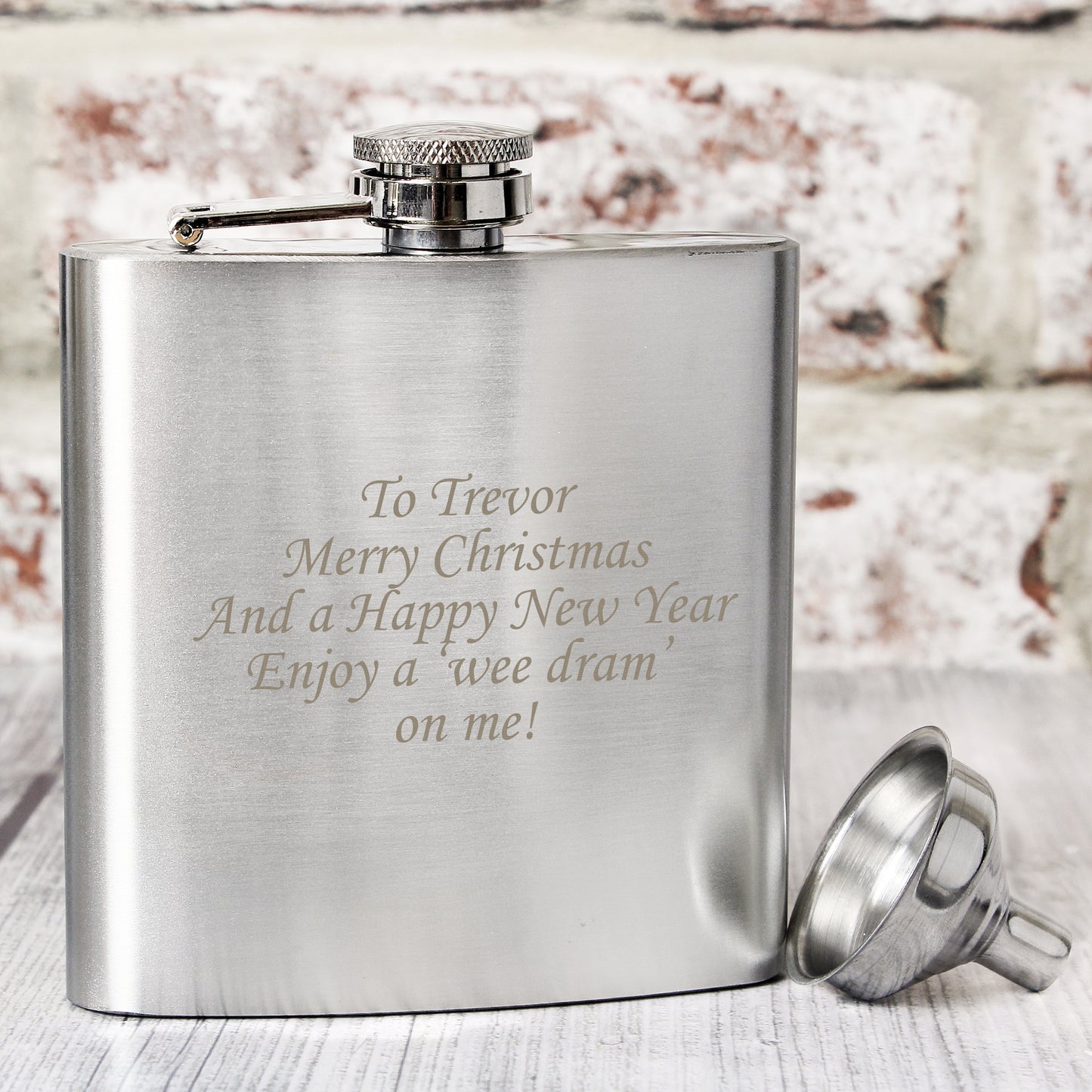 Personalised Boxed Stainless Steel Hip Flask - Personalise It!