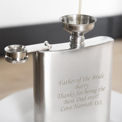 Personalised Boxed Stainless Steel Hip Flask - Personalise It!