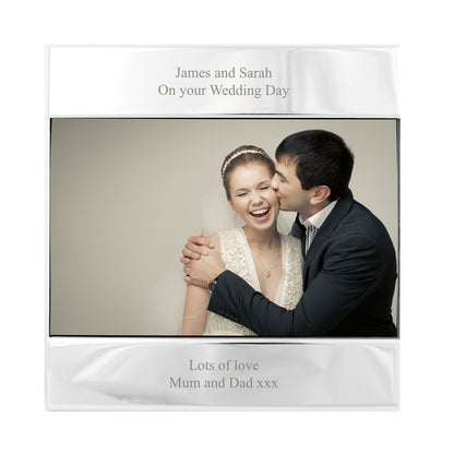 Personalised Silver Square 6x4 Photo Frame - Personalise It!