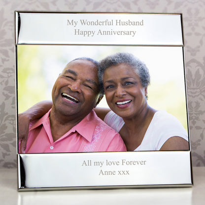 Personalised Silver Square 6x4 Photo Frame - Personalise It!