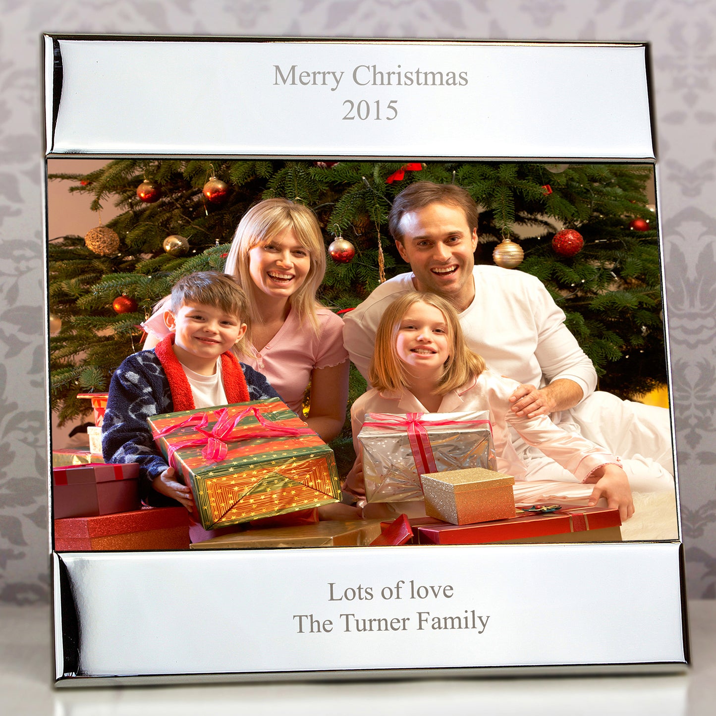 Personalised Silver Square 6x4 Photo Frame - Personalise It!
