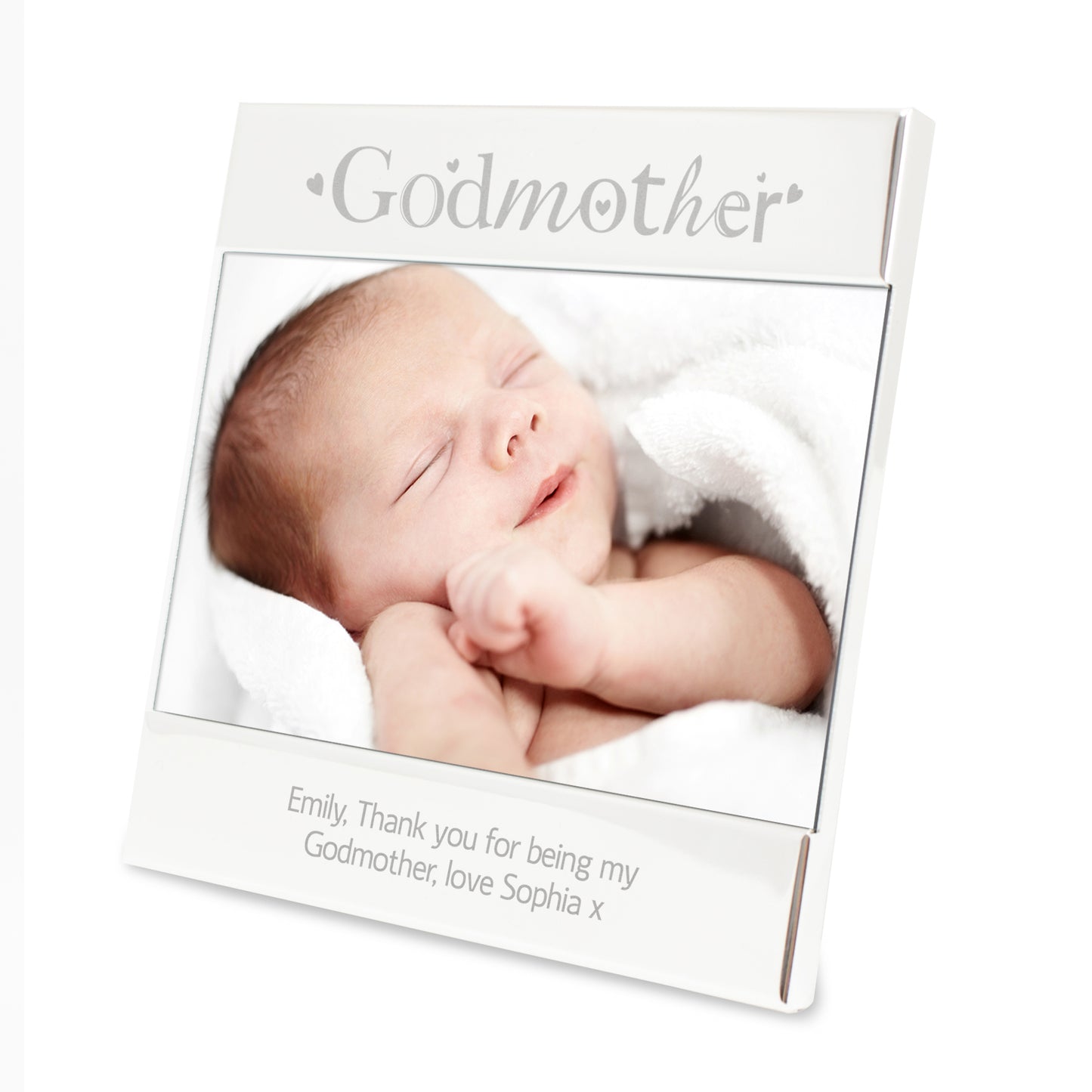 Personalised Silver Godmother Square 6x4 Photo Frame - Personalise It!