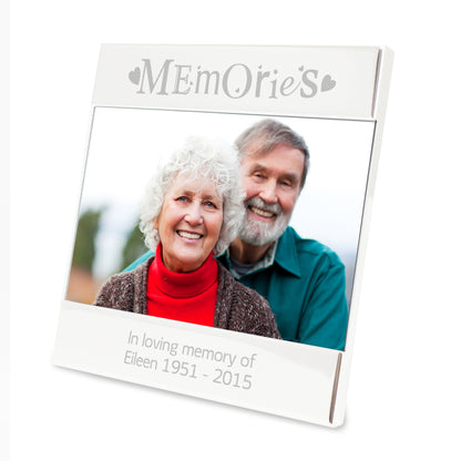 Personalised Silver Memories Square 6x4 Photo Frame - Personalise It!