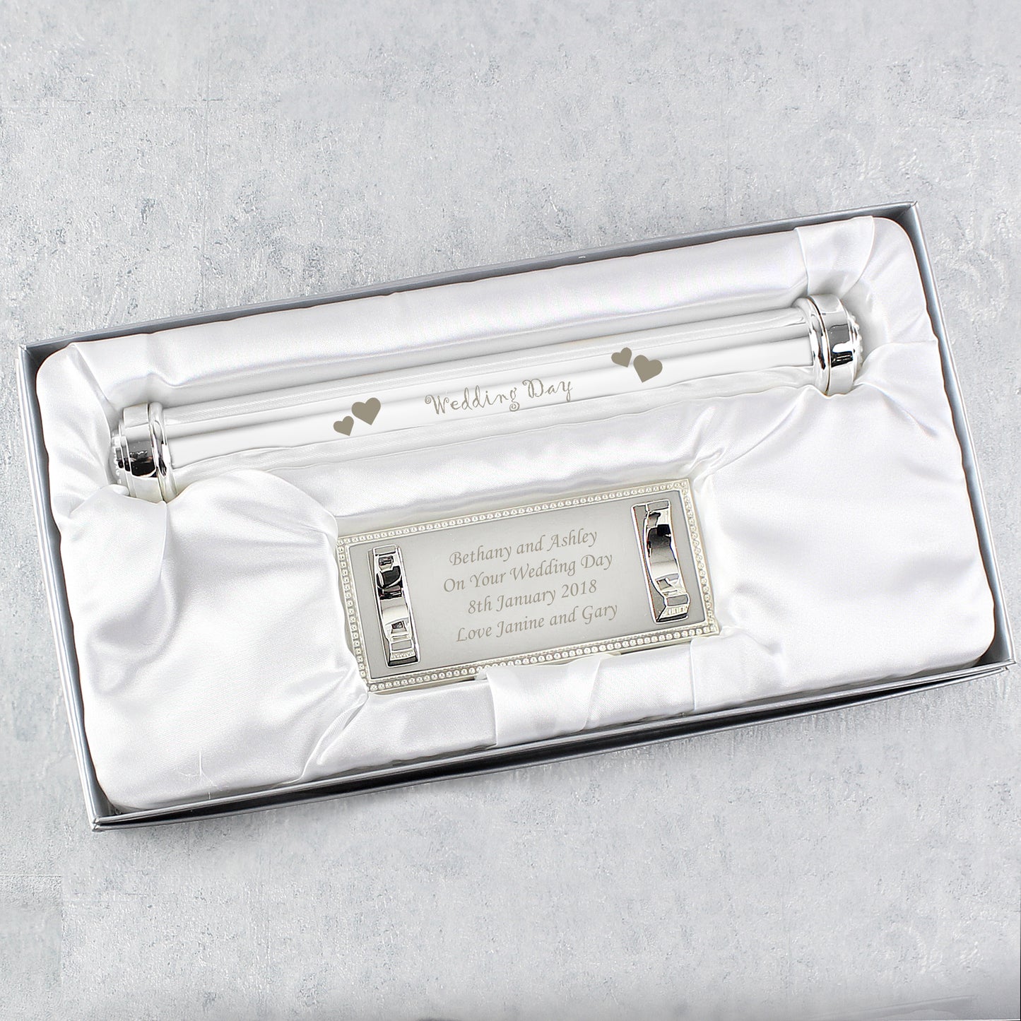 Personalised Wedding Day Silver Plated Certificate Holder - Personalise It!