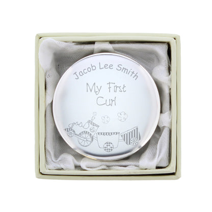 Personalised Train My First Curl Trinket Box - Personalise It!