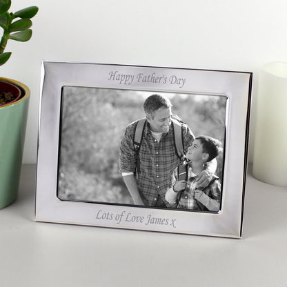 Personalised Silver Plated 7x5 Landscape Photo Frame - Personalise It!