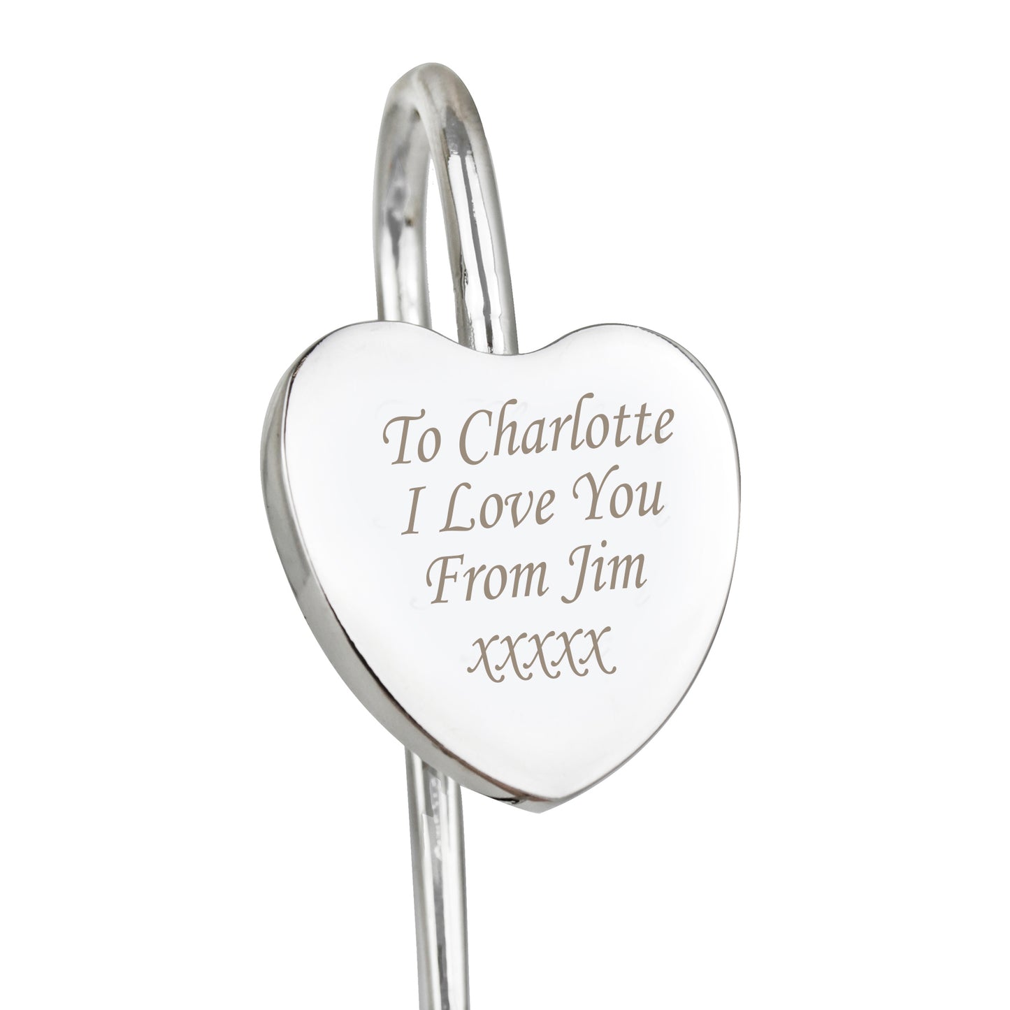 Personalised Silver Heart Bookmark - Personalise It!