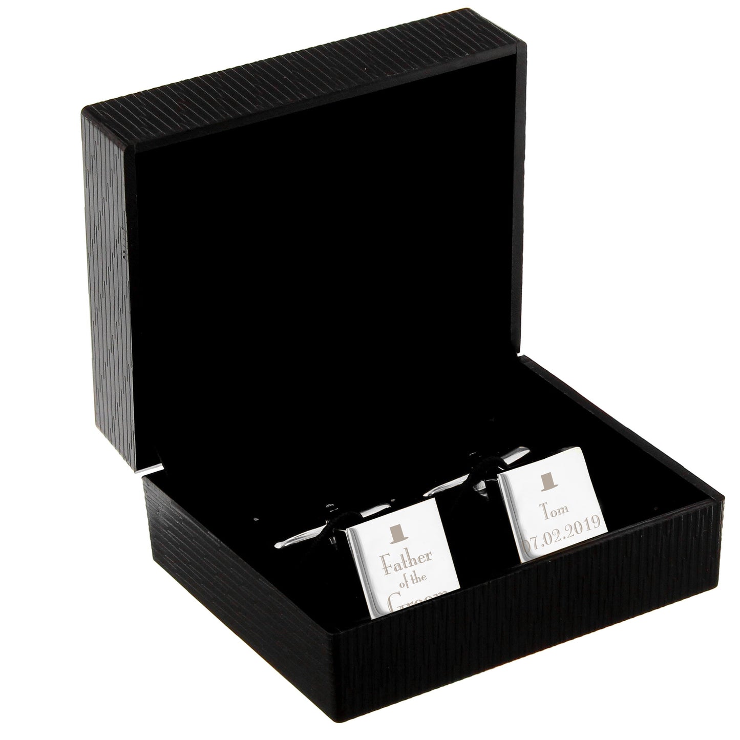 Personalised Decorative Wedding Father of the Groom Square Cufflinks - Personalise It!