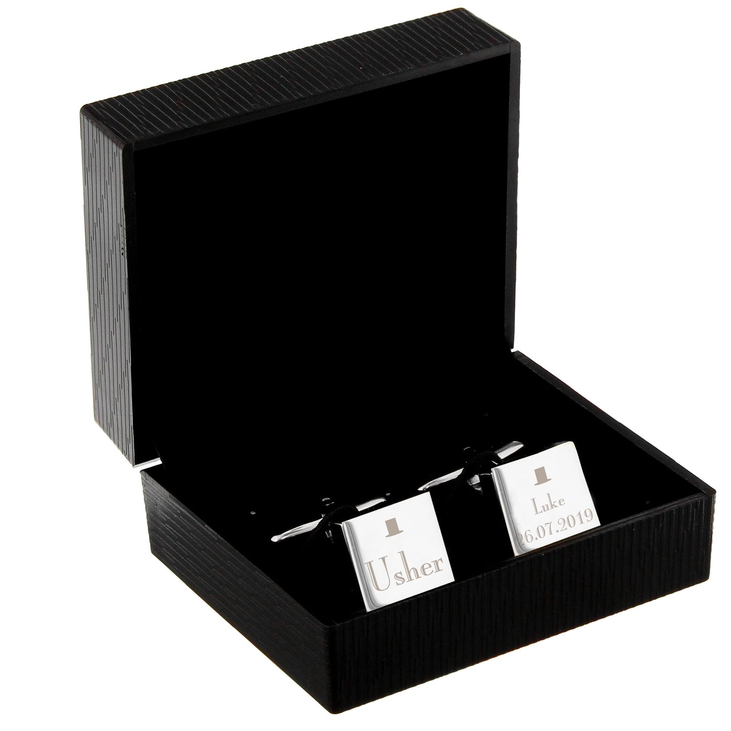 Personalised Decorative Wedding Usher Square Cufflinks - Personalise It!
