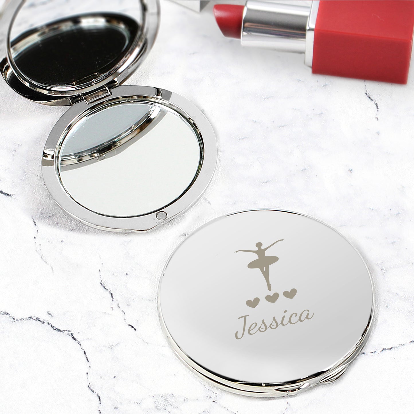 Personalised Ballerina Compact Mirror - Personalise It!