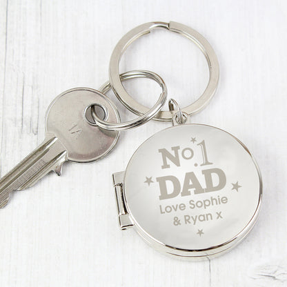 Personalised No1 Dad Photo Keyring - Personalise It!