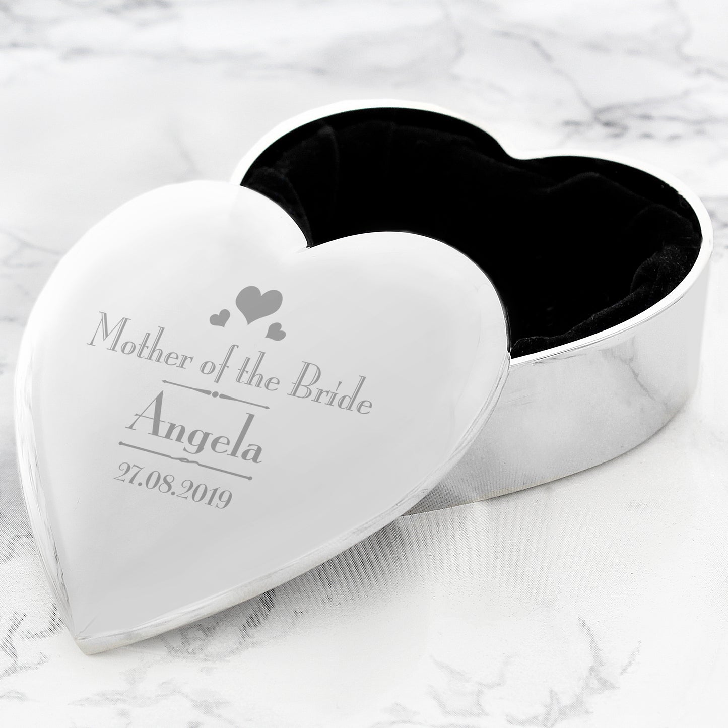 Personalised Decorative Wedding Mother of the Bride Heart Trinket Box - Personalise It!