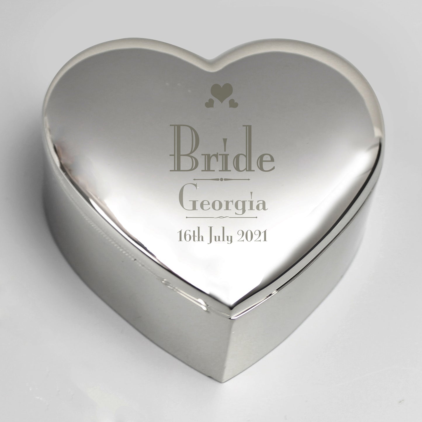 Personalised Decorative Wedding Bride Heart Trinket Box - Personalise It!