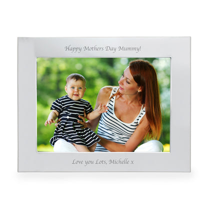 Personalised Silver 7x5 Landscape Photo Frame - Personalise It!