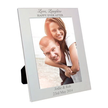 Personalised Silver 5x7 Happily Ever After Photo Frame - Personalise It!