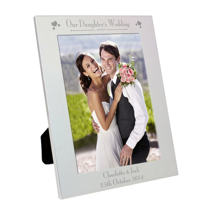 Personalised Silver 5x7 Decorative Our Daughters Wedding Photo Frame - Personalise It!