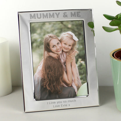 Personalised Silver 5x7 Mummy & Me Photo Frame - Personalise It!