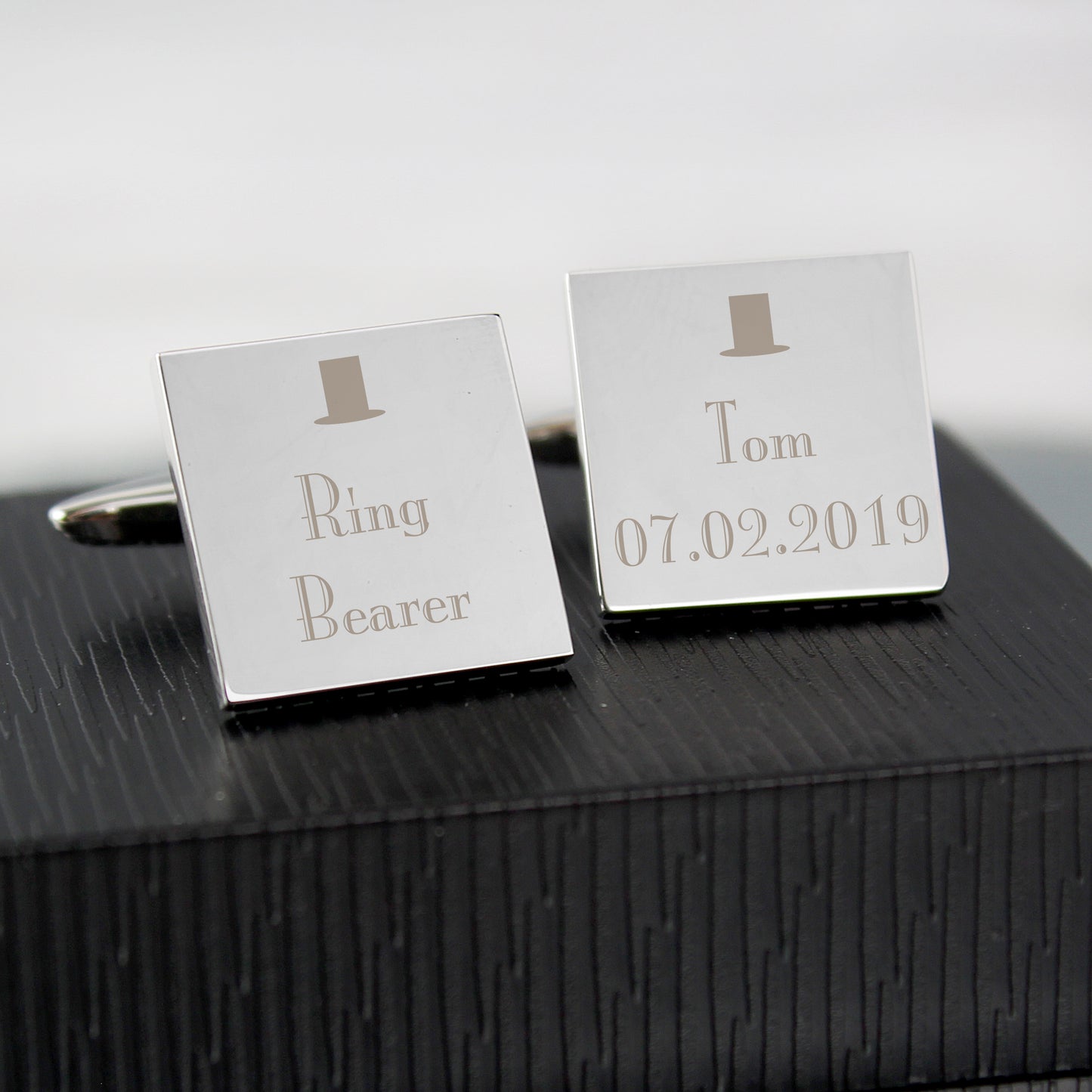 Personalised Decorative Wedding Any Role Square Cufflinks - Personalise It!