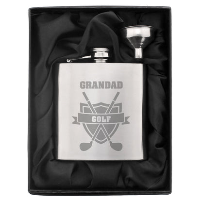 Personalised Golf Hip Flask - Personalise It!