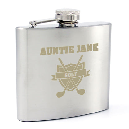 Personalised Golf Hip Flask - Personalise It!