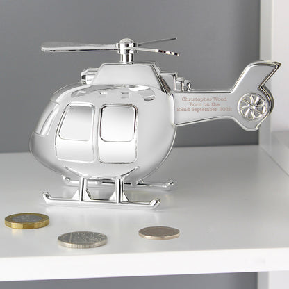 Personalised Helicopter Money Box - Personalise It!