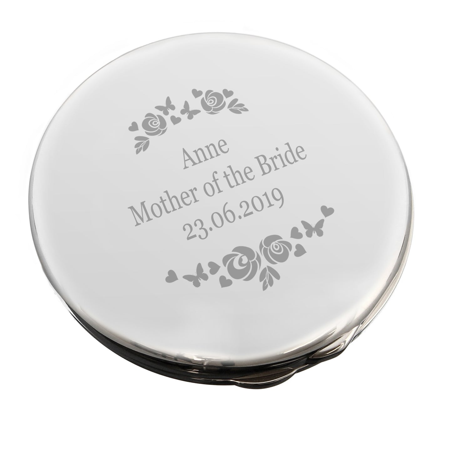 Personalised Vintage Rose Compact Mirror - Personalise It!