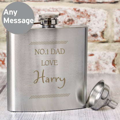 Personalised Classic Stainless Steel Hip Flask - Personalise It!