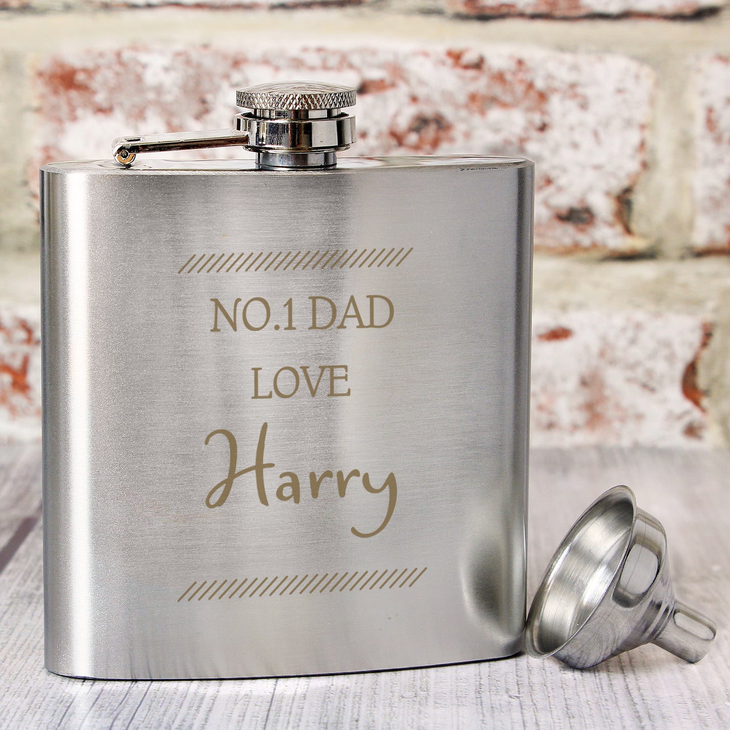 Personalised Classic Stainless Steel Hip Flask - Personalise It!