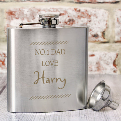 Personalised Classic Stainless Steel Hip Flask - Personalise It!