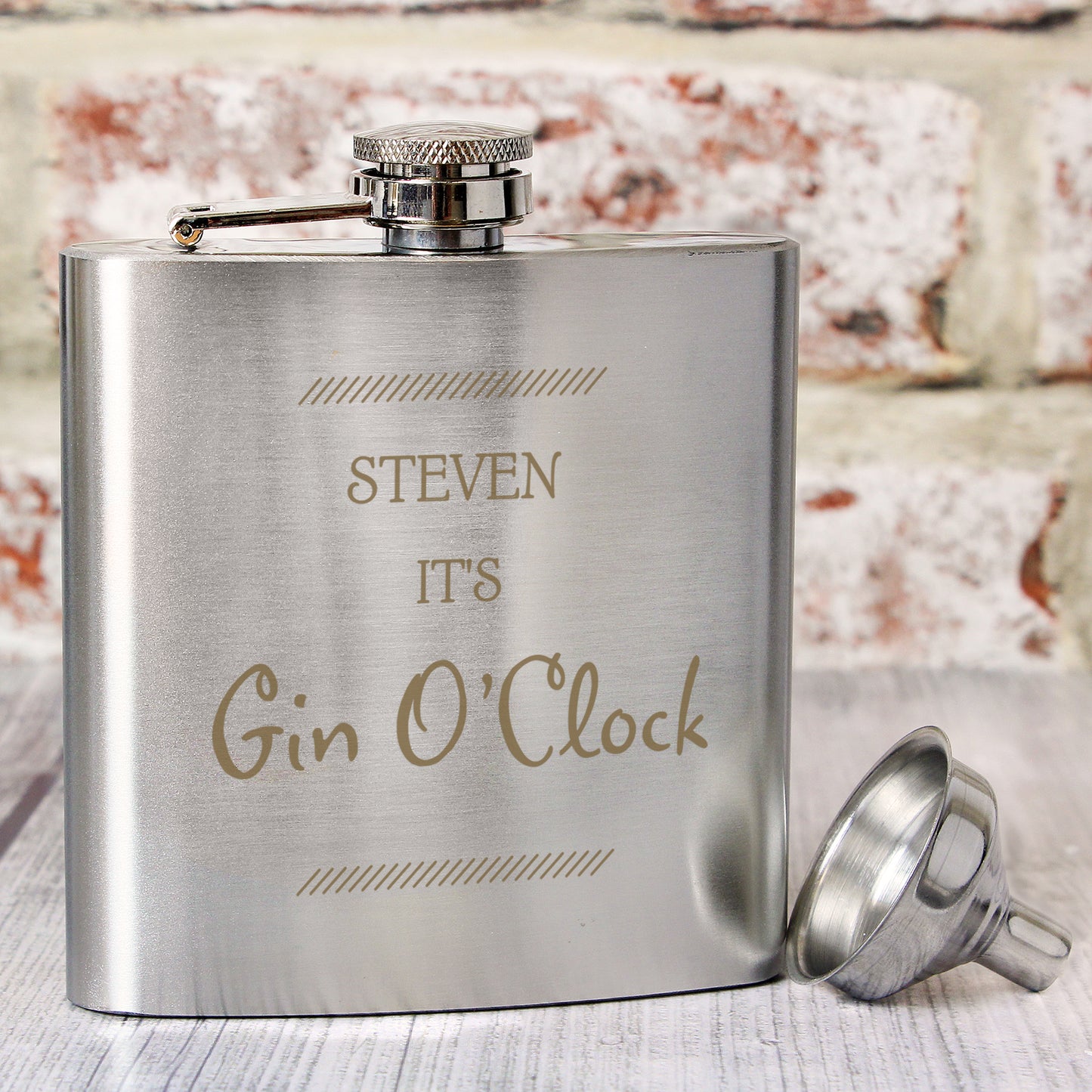 Personalised Classic Stainless Steel Hip Flask - Personalise It!