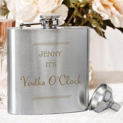 Personalised Classic Stainless Steel Hip Flask - Personalise It!
